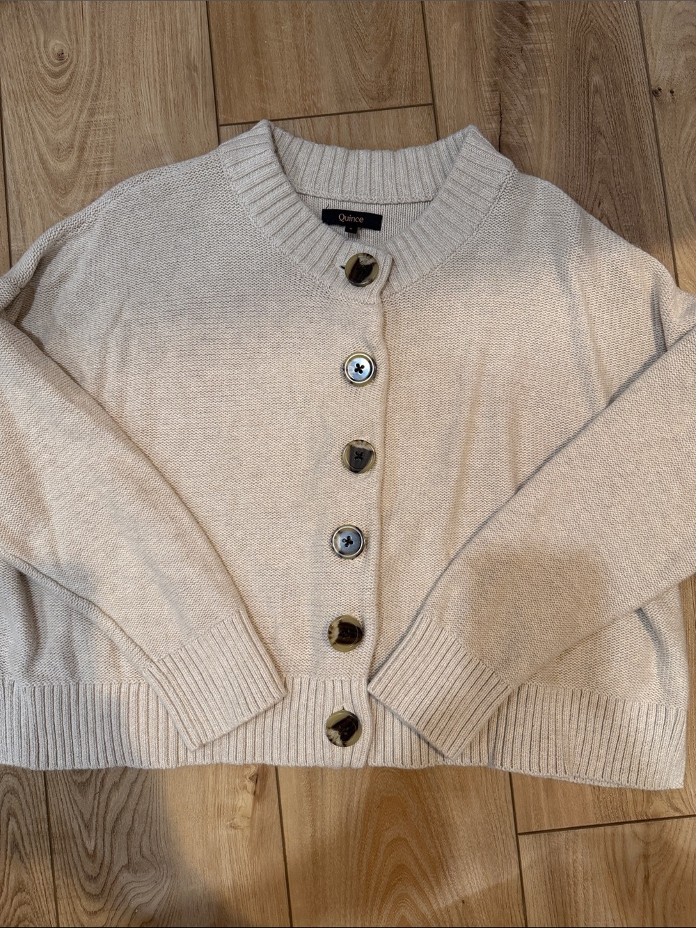 Quince Women's Organic Cotton Cropped Cardigan